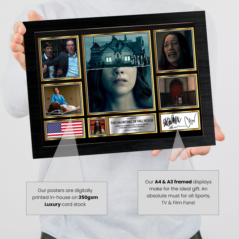 The Haunting of Hill House Netflix Shows Framed Autographed Print - Limited Edition Autograph Fan Gift – Collectible Memorabilia Merchandise