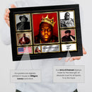 Rappers The Notorious B.I.G. Framed Autographed Print - Limited Edition Autograph Fan Gift – Collectible Memorabilia Merchandise