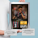 Thiago Silva Printed Signed Poster – Fluminense FC & Brazil Defender Tribute Wall Art with Jersey & Bio Plaque – Brazilian Football Memorabilia for Fans & Collectors