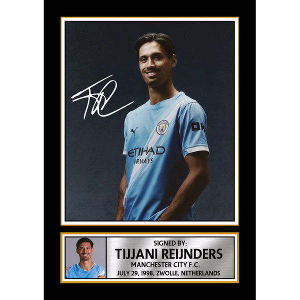 Tijjani Reijnders Signed Autograph Poster Print – Manchester City F.C.
