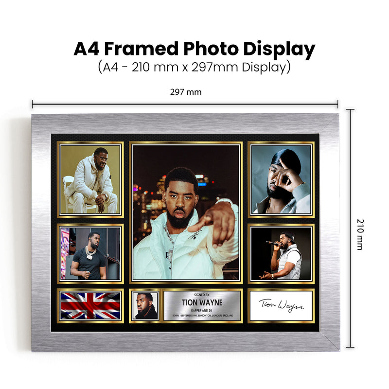 Rappers Tion Wayne Framed Autographed Print - Limited Edition Autograph Fan Gift – Collectible Memorabilia Merchandise