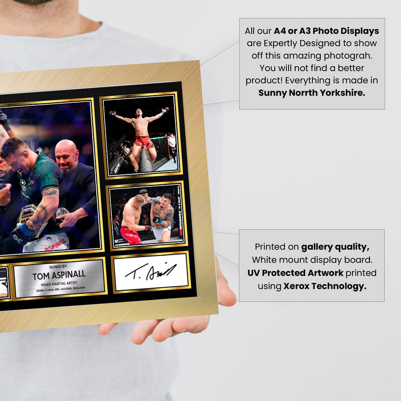 Tom Aspinall UFC FIighters Framed Autographed Print