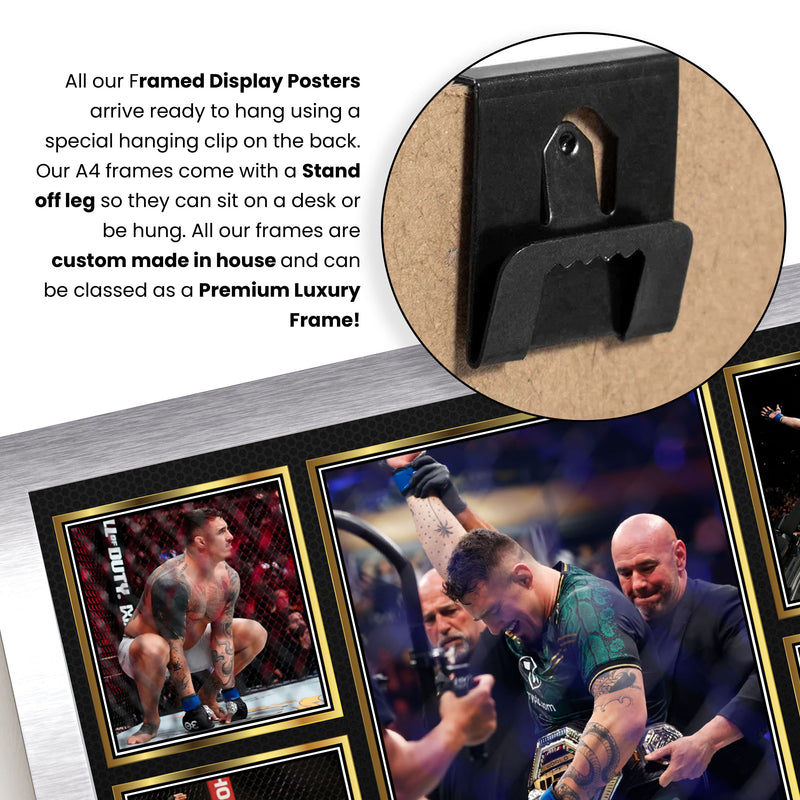 Tom Aspinall UFC FIighters Framed Autographed Print - Limited Edition Autograph Fan Gift – Collectible Memorabilia Merchandise