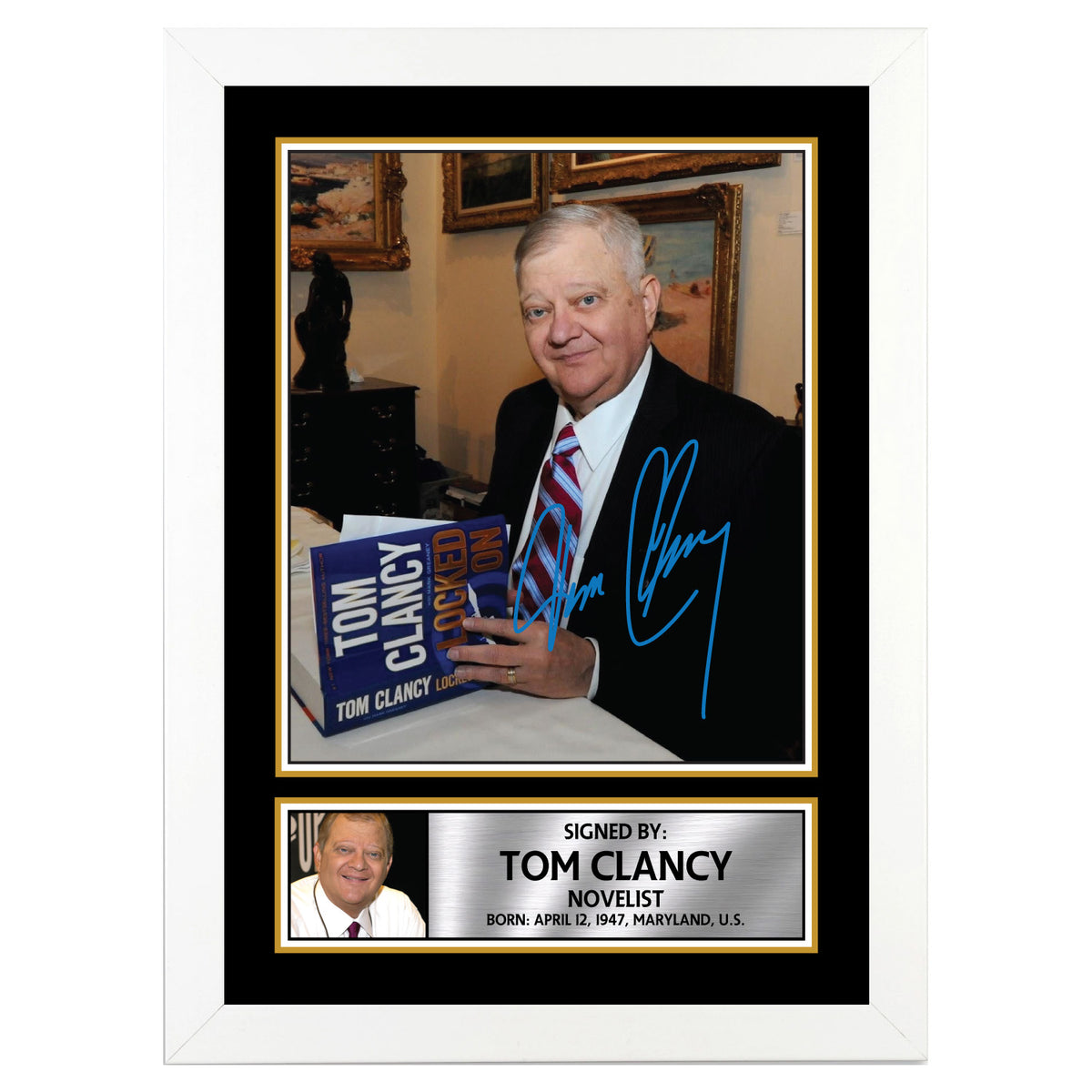 Tom Clancy M279 Authors Printed Signature Poster Print Gift