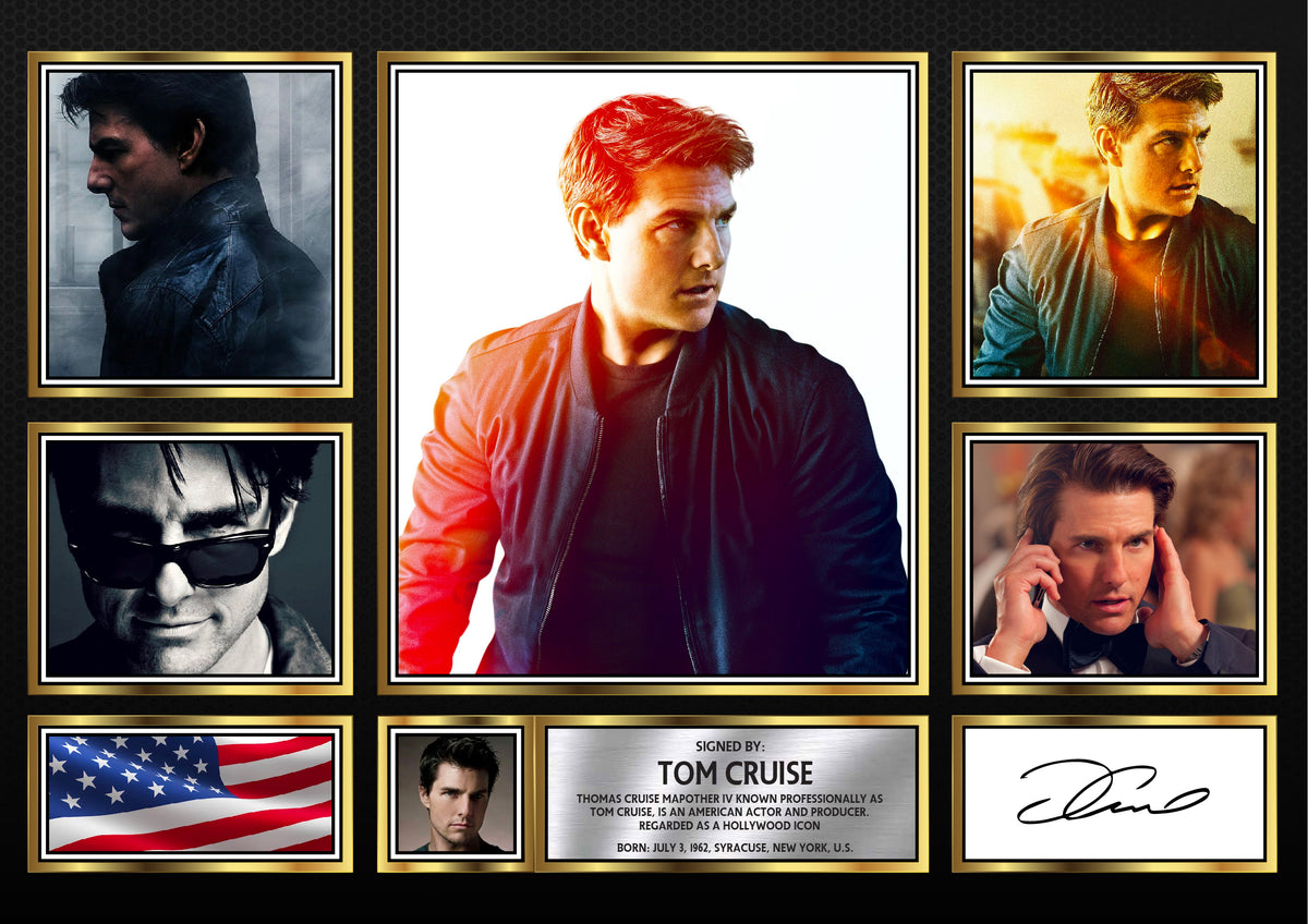 Tom Cruise – Printed Signature Movie Star Print – Tom Cruise – A4 Poster