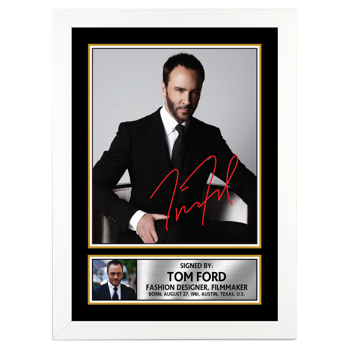 Tom Ford 2 Fashion Designer Printed Signature Poster Print Gift