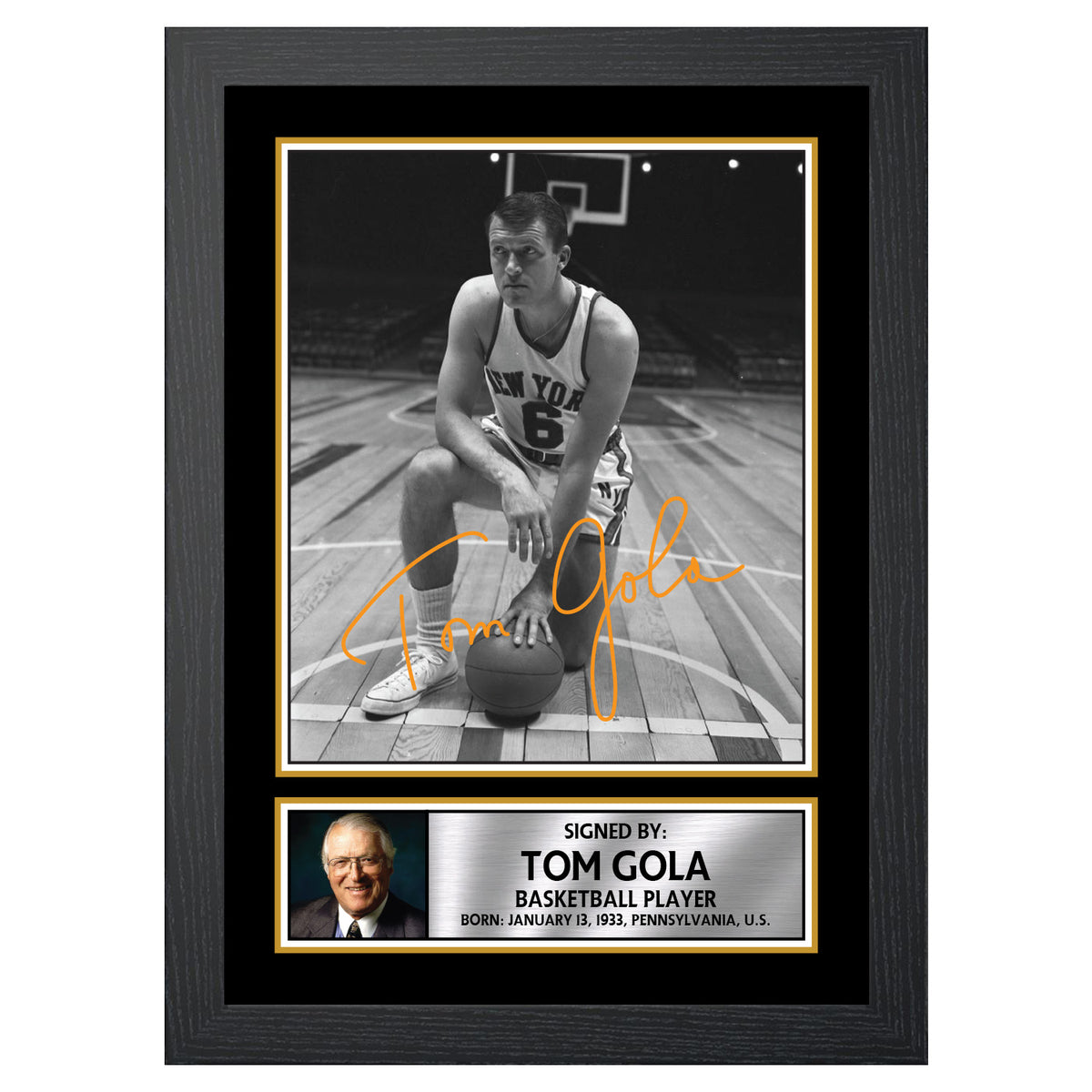 Tom Gola M116 Basketball Player Printed Signature Poster Print Gift