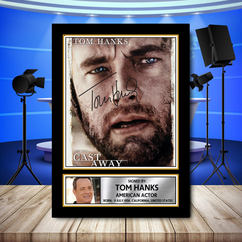 Tom Hanks 1 Printed Signature Television Star Poster Print Framed Wall Art Gift – Tom Hanks 1 Printed Signature Television Star Poster Print