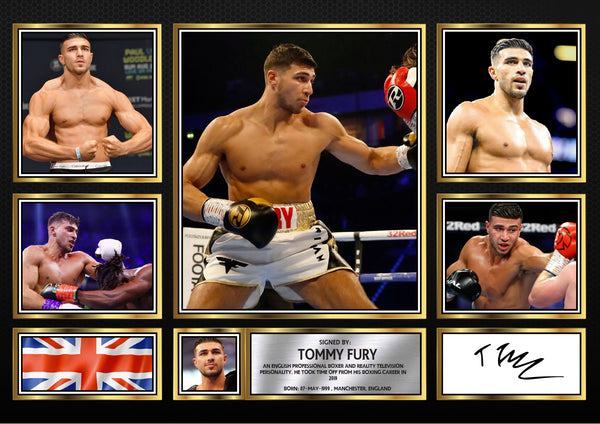 Tommy Fury top boxer Printed Signature Print Landscape