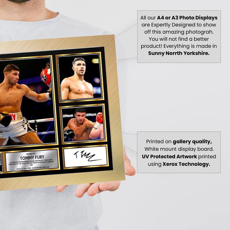 Tommy Fury top boxer Autographed Print Landscape