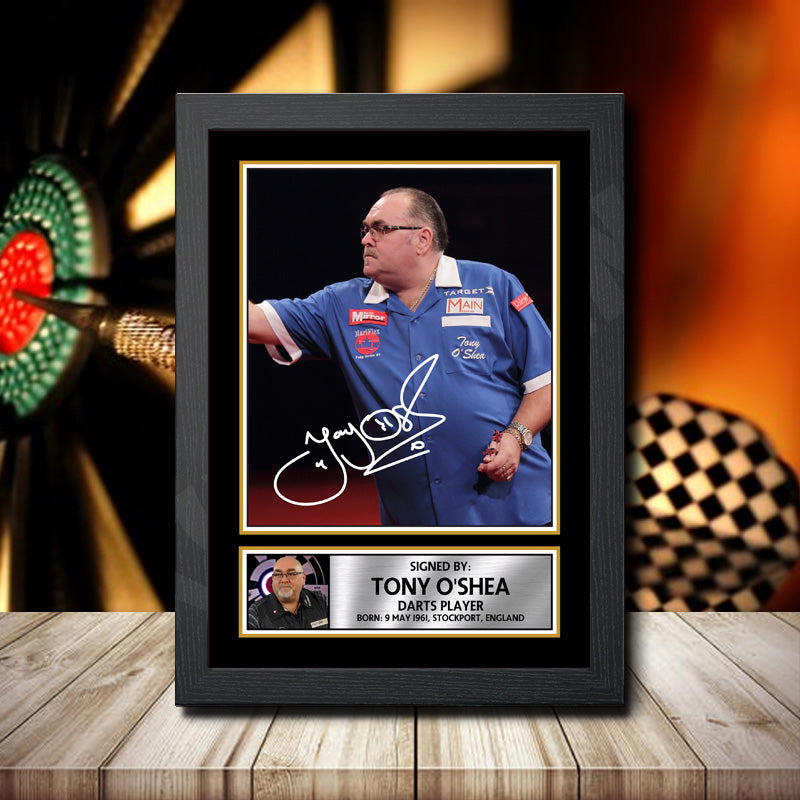 Tony O Shea Printed Signature Darts Star Poster Print Framed Wall Art Gift – Tony O Shea Printed Signature Darts Star Poster Print