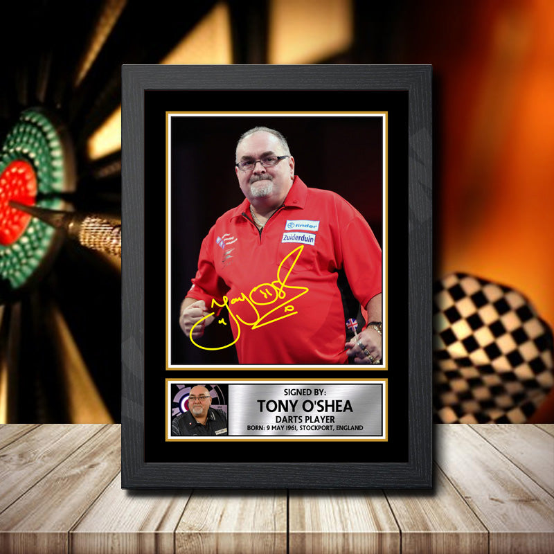 Tony O Shea 2 Printed Signature Darts Star Poster Print Framed Wall Art Gift – Tony O Shea 2 Printed Signature Darts Star Poster Print