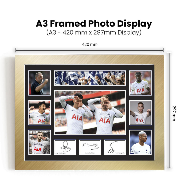 Tottenham Spurs Premier League Football Team Framed Autographed Print - Limited Edition Autograph Fan Gift – Collectible Memorabilia Merchandise