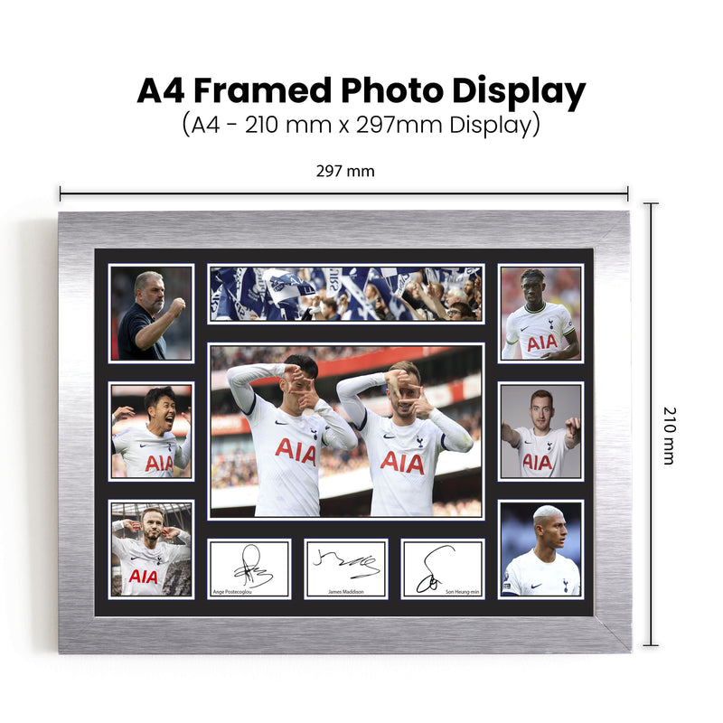 Tottenham Spurs Premier League Football Team Framed Autographed Print - Limited Edition Autograph Fan Gift – Collectible Memorabilia Merchandise