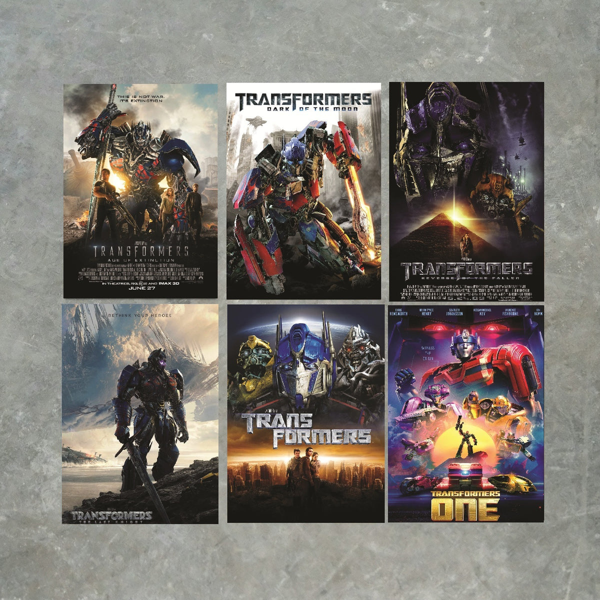 Transformers Movie Poster Set of 6 – A6 Poster
