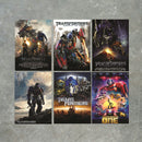 Transformers Movie Poster Set of 6 – Transformers, Revenge of the Fallen, Dark of the Moon, Age of Extinction, The Last Knight & Transformers One Inspired Wall Art Prints – Movie Decor