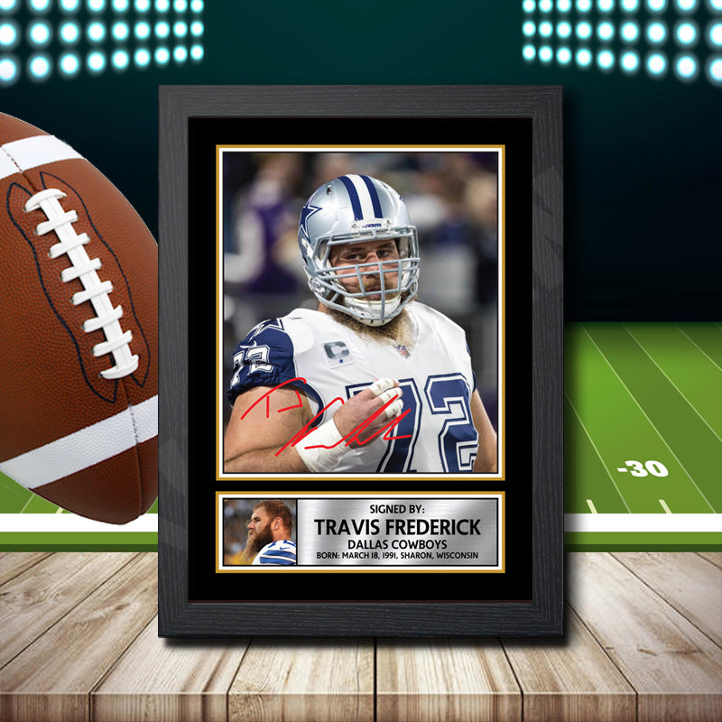 Travis Frederick 2 Printed Signature NFL Star Poster Print Framed Wall Art Gift – Travis Frederick 2 Printed Signature NFL Star Poster Print