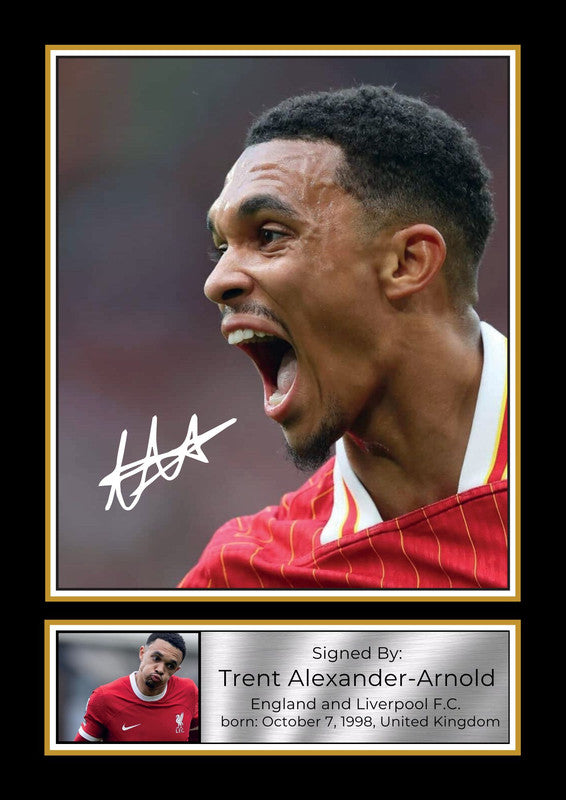 Trent Alexander-Arnold Signed Autographed Portrait Poster Print – England & Liverpool F.C. Star – Football Memorabilia Wall Art for Fans & Collectors