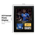 Trevoh Chalobah Printed Signed Poster – Chelsea FC Defender Tribute Wall Art with Jersey & Bio Plaque – Premier League Football Memorabilia for Fans & Collectors