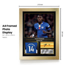 Trevoh Chalobah Printed Signed Poster – Chelsea FC Defender Tribute Wall Art with Jersey & Bio Plaque – Premier League Football Memorabilia for Fans & Collectors