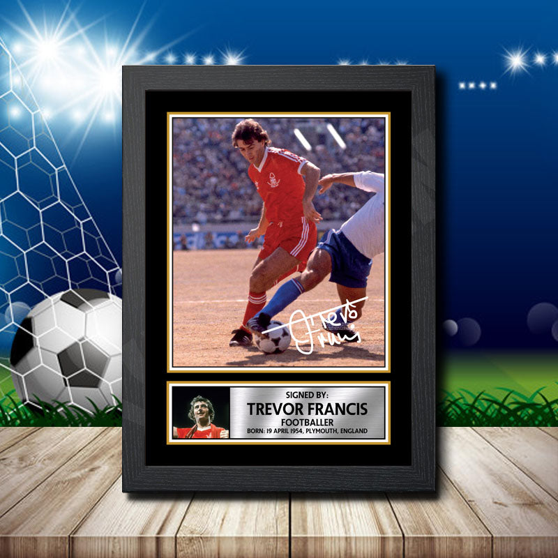 Trevor Francis 2 Printed Signature Footballers Star Poster Print Framed Wall Art Gift – Trevor Francis 2 Printed Signature Footballers Star Poster Print