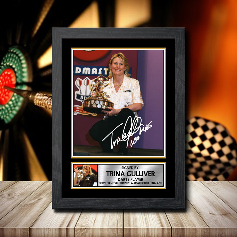 Trina Gulliver 2 Printed Signature Darts Star Poster Print Framed Wall Art Gift – Trina Gulliver 2 Printed Signature Darts Star Poster Print