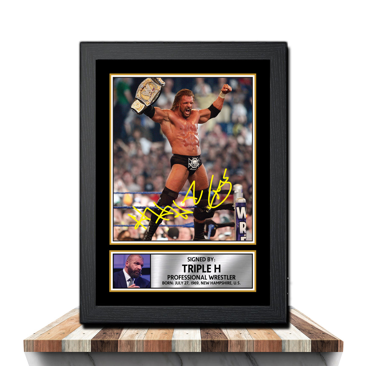 Triple H M1097 Wrestling Printed Signature Poster Print Gift