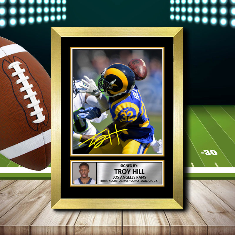 Troy Hill Printed Signature NFL Star Poster Print Framed Wall Art Gift – Troy Hill Printed Signature NFL Star Poster Print