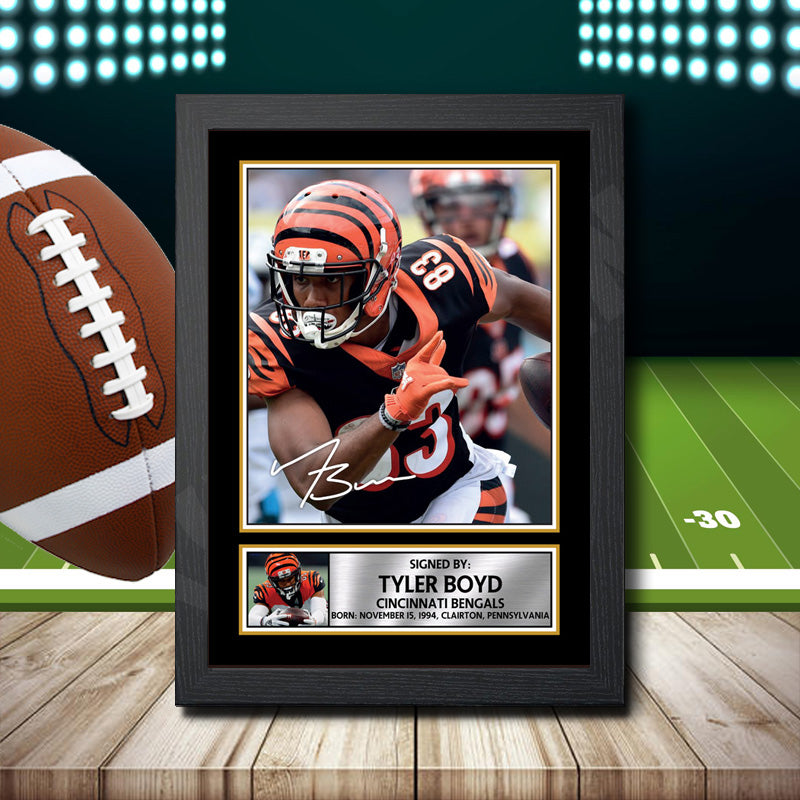 Tyler Boyd Printed Signature NFL Star Poster Print Framed Wall Art Gift – Tyler Boyd Printed Signature NFL Star Poster Print