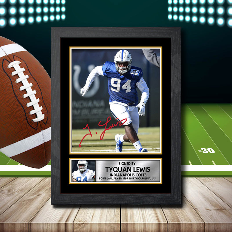 Tyquan Lewis Printed Signature NFL Star Poster Print Framed Wall Art Gift – Tyquan Lewis Printed Signature NFL Star Poster Print