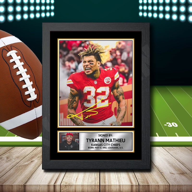 Tyrann Mathieu Printed Signature NFL Star Poster Print Framed Wall Art Gift – Tyrann Mathieu Printed Signature NFL Star Poster Print
