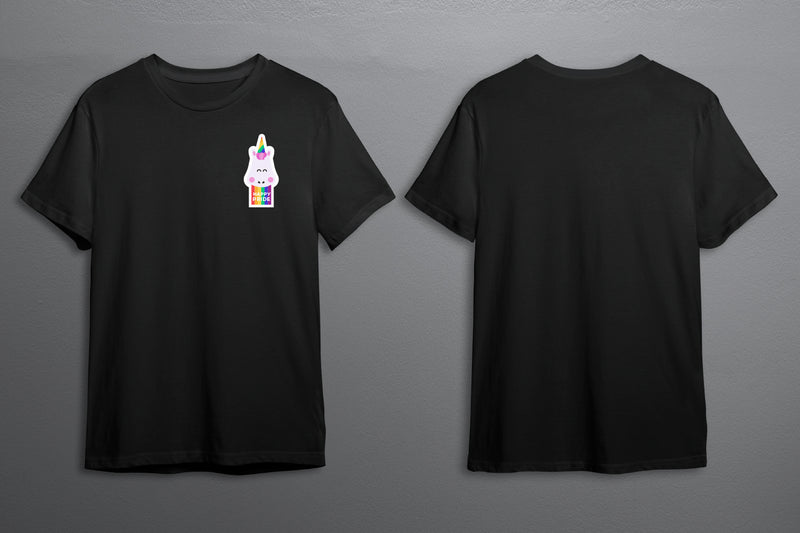Pride Unicorn LGBTQ+ T-Shirt Unisex - Pride Month - Pride March - LGBTQ+ Clothing-Rainbow Tee-Gay Pride T-Shirt- Black White Tee