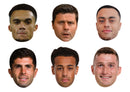 USA Soccer Stars Face Mask Multipack – 6 USA Football Player Inspired Masks – Funny Soccer Fan Party Accessories, Match Day Decorations, Sports Photo Booth Props & USA Supporter Gifts