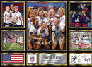 United States Ladies Football Teams Framed Autographed Print - Limited Edition Autograph Fan Gift – Collectible Memorabilia Merchandise