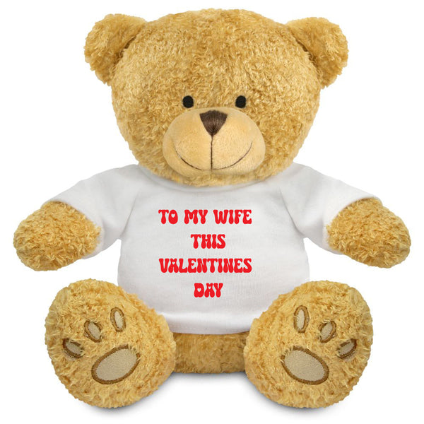 To My Wife Valentines Day Personalised Teddy Design 1 Thoughtful Gift For Him/