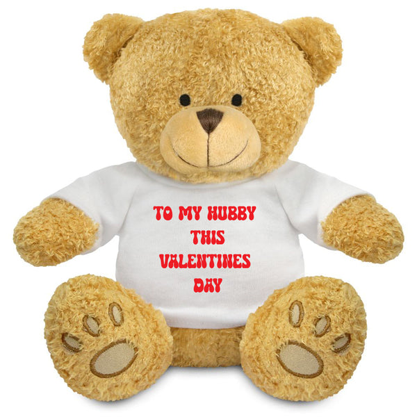 To My Hubby Valentines Day Personalised Teddy Design 2 Thoughtful Gift For Him/