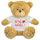 Be My Valentine - Valentines Day Personalised Teddy Design 3 Thoughtful Gift For Him/ Her - 22cm Teddy Bear Toy