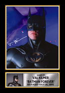 Val Kilmer Batman Forever Printed Autograph Poster – Batman 1995 DC Movie Wall Art – Superhero Memorabilia Collectible Print for Fans