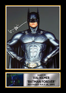 Val Kilmer Batman Forever Sonar Suit Printed Autograph Poster – Batman 1995 Movie Memorabilia Wall Art – DC Superhero Collectible Print for Fans
