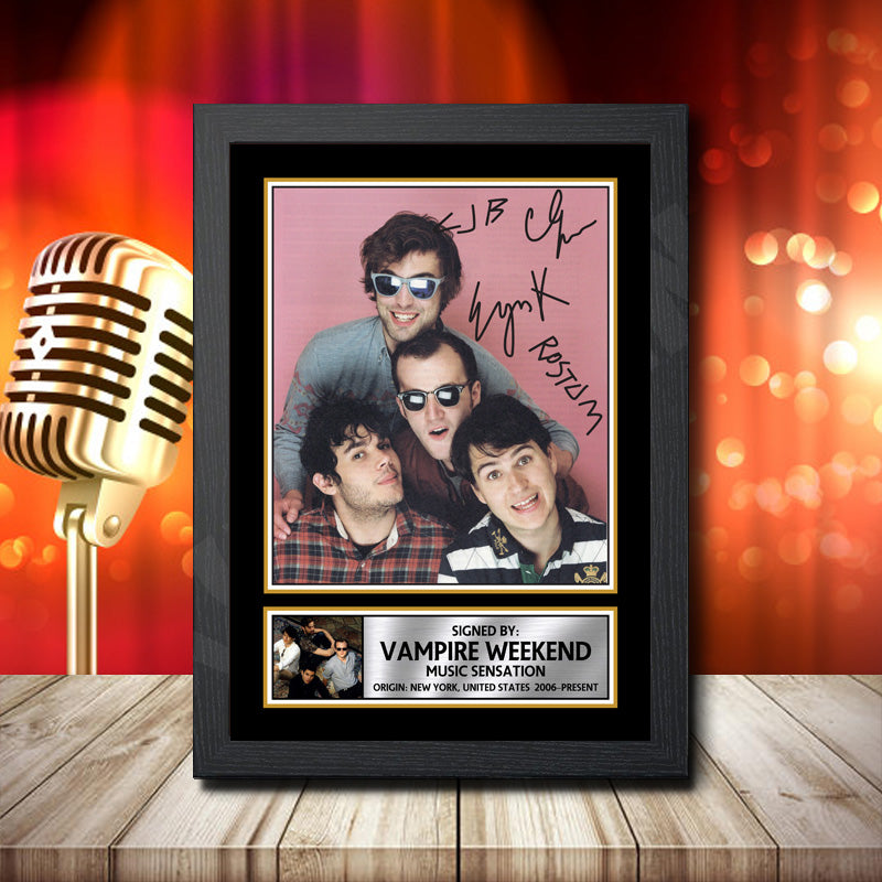 Vampire Weekend 2 – Printed Signature Music Star Print – Vampire Weekend 2