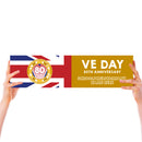 VE Day 80th Anniversary CUSTOM NAME Small Paper Banners (Set of 2) Design 7 - Special Edition