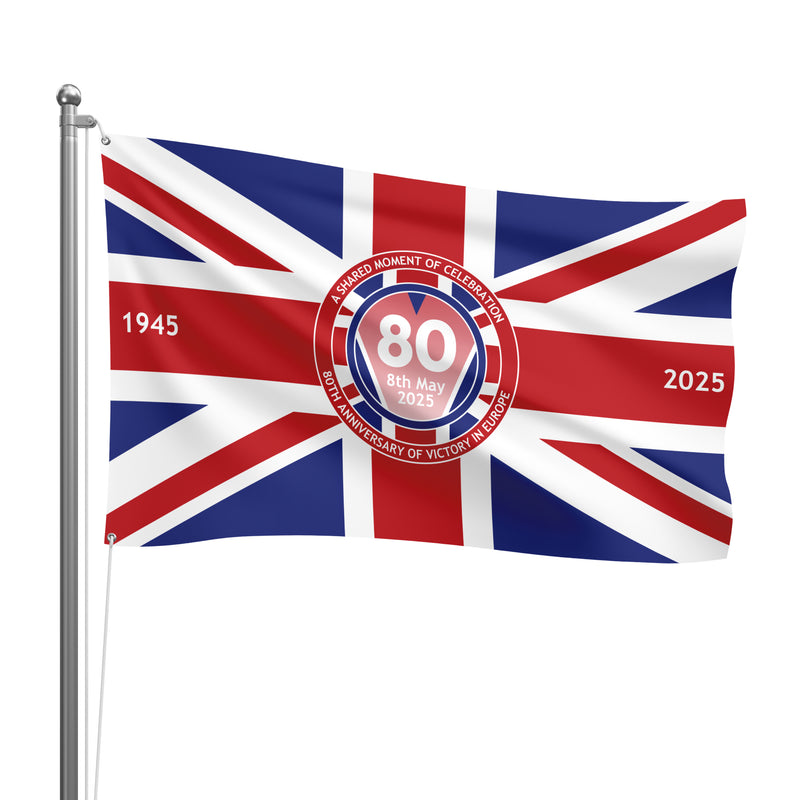 VE Day 80th Anniversary Flag Design 1 (3 Sizes) - Special Edition