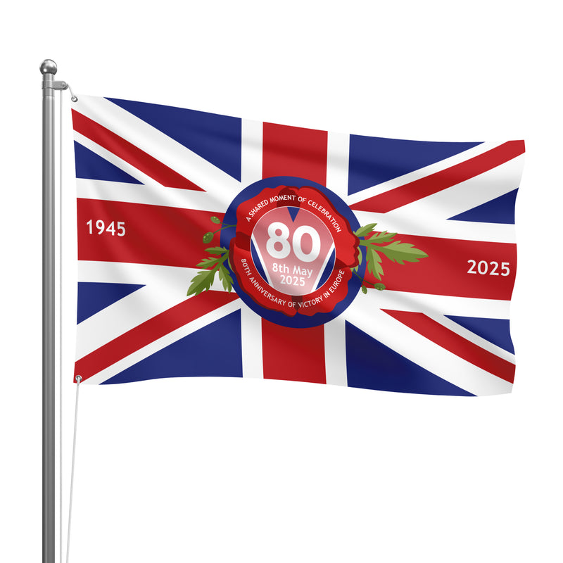 VE Day 80th Anniversary Flag Design 2 (3 Sizes) - Special Edition