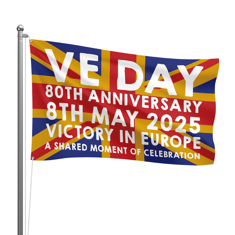 VE Day 80th Anniversary Flag Design 7 (3 Sizes) - Special Edition