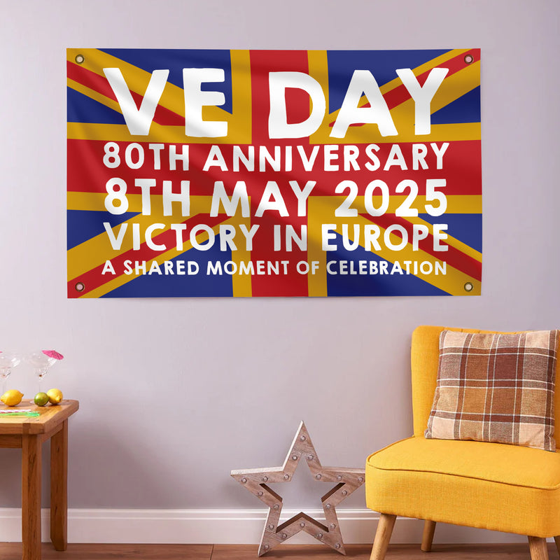 VE Day 80th Anniversary Flag Design 7 (3 Sizes) - Special Edition