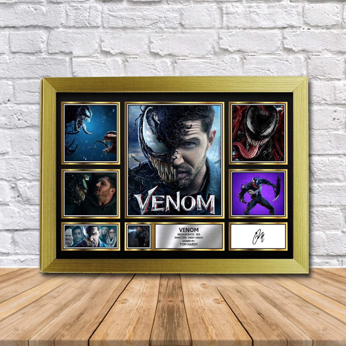 Venom Movie Gift Framed Printed Signature Star Poster Print Wall Art Gift