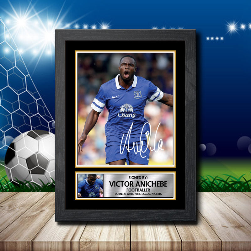 Victor Anichebe Printed Signature Footballers Star Poster Print Framed Wall Art Gift – Victor Anichebe Printed Signature Footballers Star Poster Print