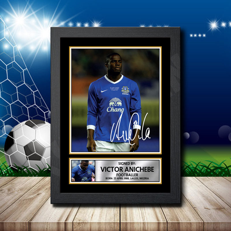 Victor Anichebe 2 Printed Signature Footballers Star Poster Print Framed Wall Art Gift – Victor Anichebe 2 Printed Signature Footballers Star Poster Print