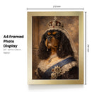 Queen Victoria Dog Portrait Poster – Victorian Queen Dog Wall Art – Funny Royal Dog Painting – Vintage British Monarch Pet Decor