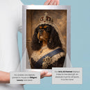 Queen Victoria Dog Portrait Poster – Victorian Queen Dog Wall Art – Funny Royal Dog Painting – Vintage British Monarch Pet Decor
